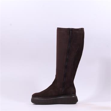 Wonders XFly Platform Long Boot - Brown Suede